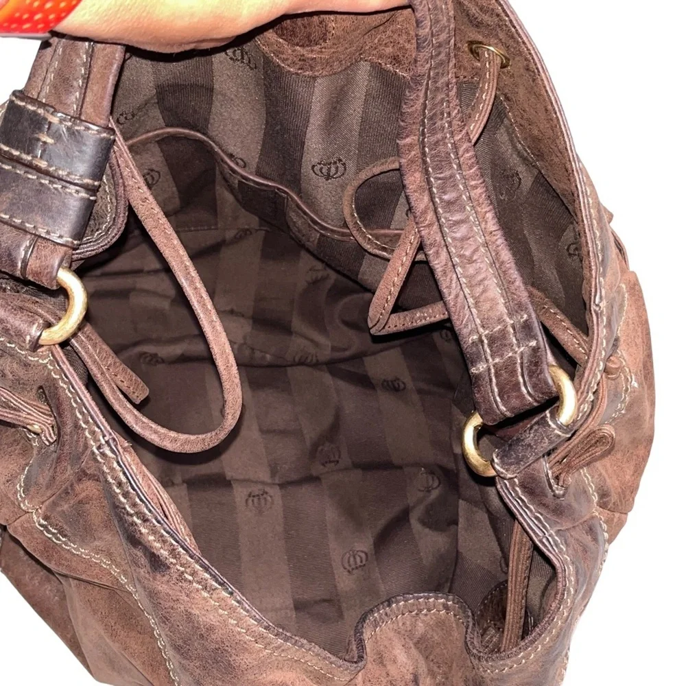 Vintage Y2K Juicy Couture Brown Leather Hobo Bag